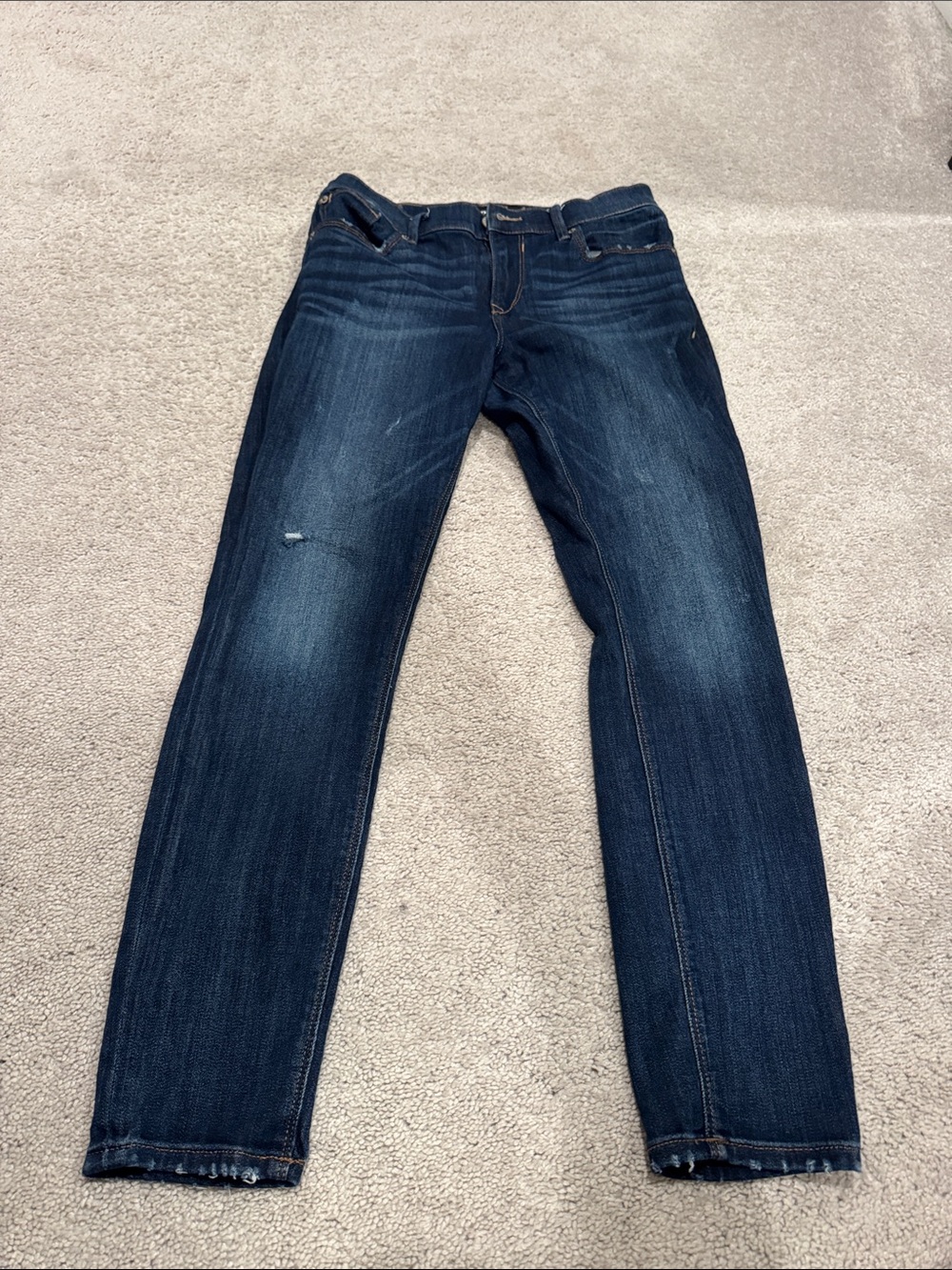 Express Women's Skinny Jeans - Dark Indigo Blue